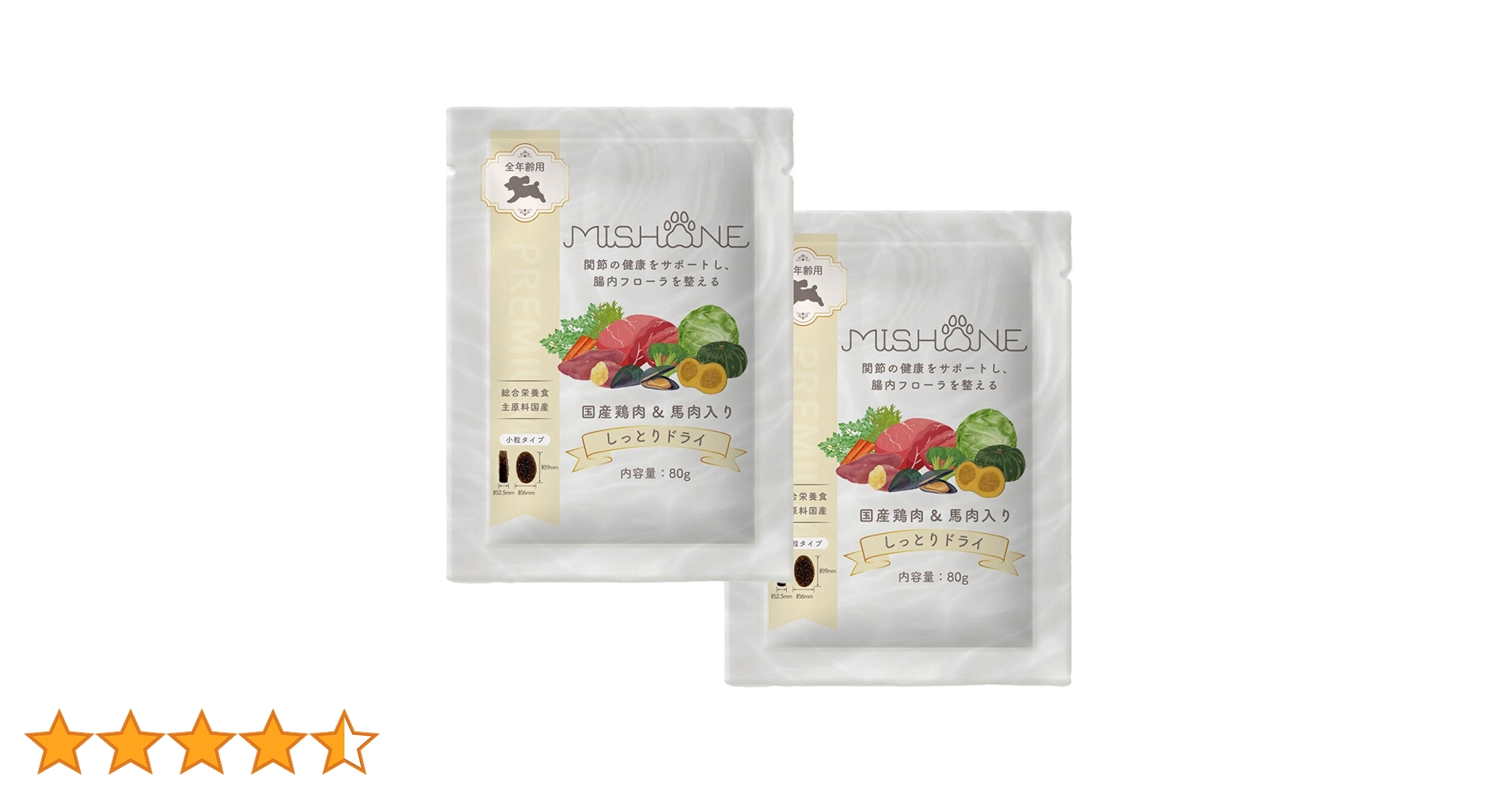 MISHONE セミモイストドッグフード 80g 30袋 MISHONE セミモイストドッグフード 80g 30袋 MISHONE セミモイスト お